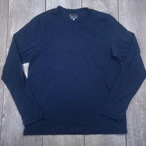Cloudveil T-Shirt Mens Medium Navy Blue 100% Merino Wool Long Sleeve Base Layer